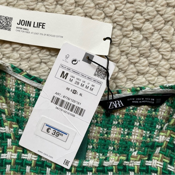 NWT Zara sleeveless textured pinafore dress - Picture 10 of 12